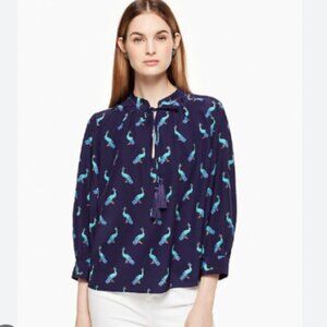 Kate Spade Peacock Silk Blouse - L